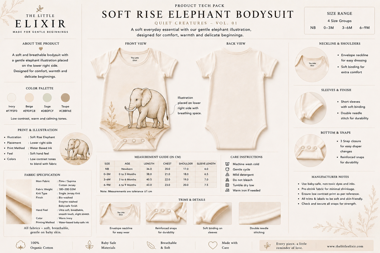 Soft Rise Elephant Bodysuit