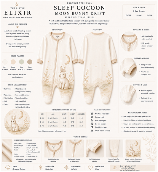 Moon Bunny Sleep Cocoon | Organic Baby Sleep Cocoon